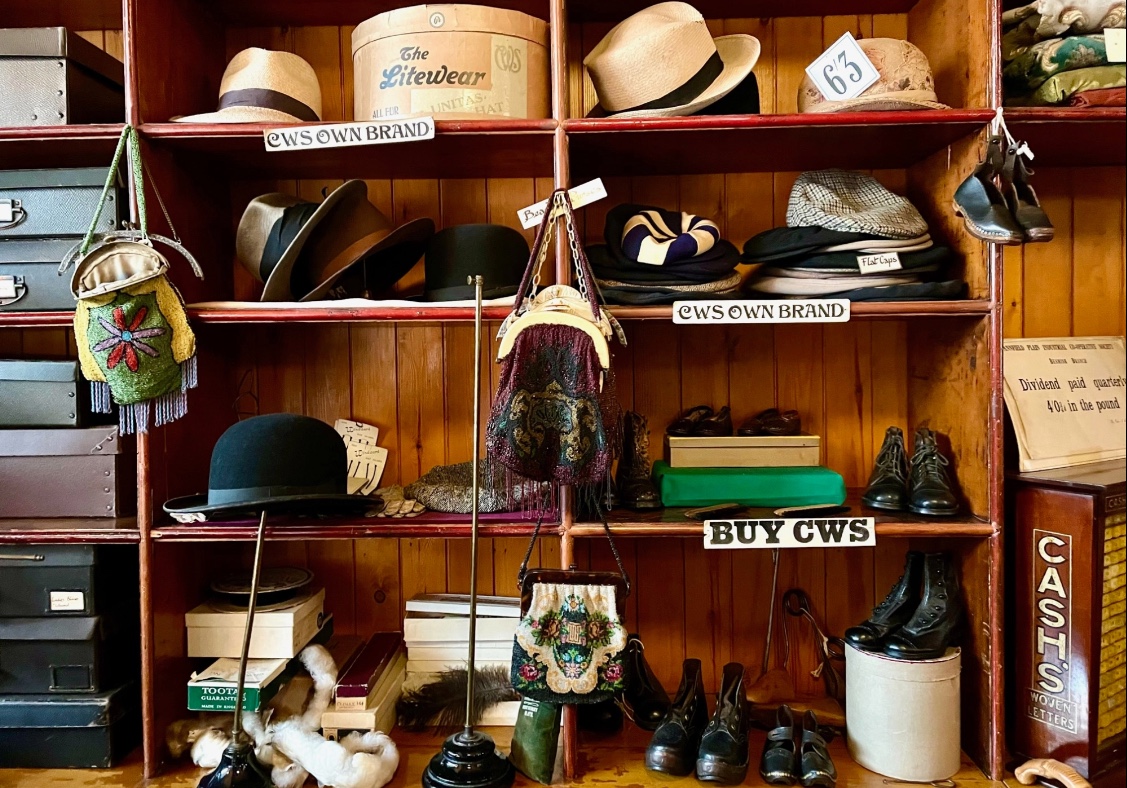Beamish Museum shop hats shoes